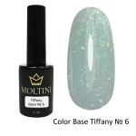 MOLTINI База цветная с хлопьями  Tiffany Base № 6. 12 мл.
